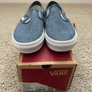 NWT Vans slip on denim canvas unisex